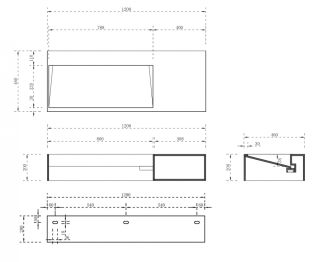Подвесная тумба с раковиной ABBER Stein AS2640-1.2 R правая 120см белый матовый